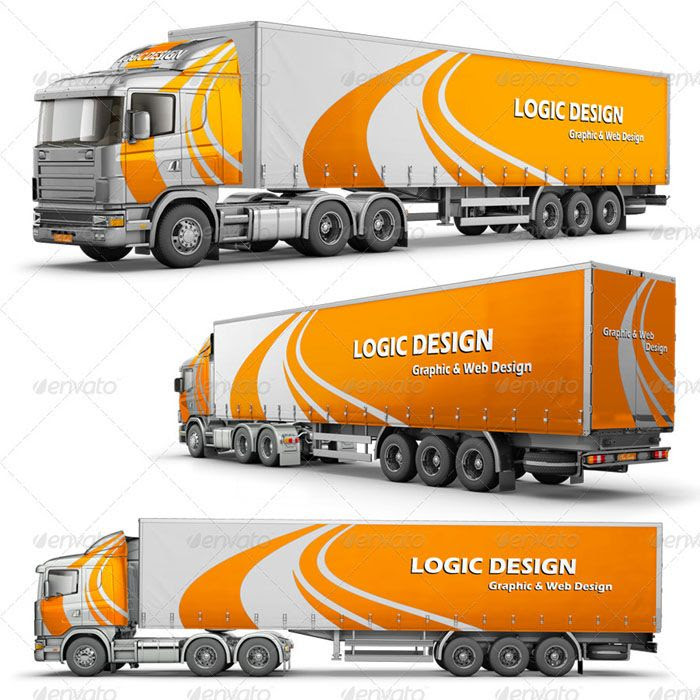 SemiTrailer Mockup (9 PSD) Truck design, Trucks, Semi trailer truck