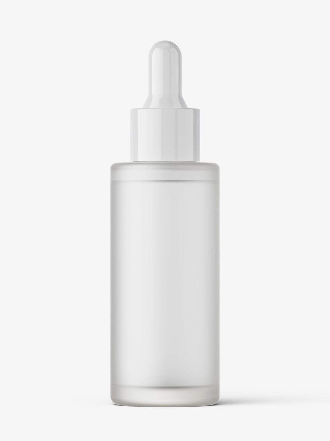 Clear frosted dropper bottle mockup Smarty Mockups