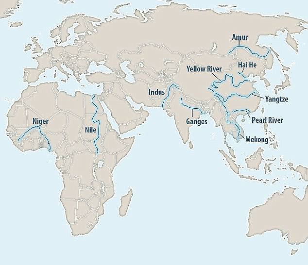 China's Yangtze River was the worst polluter, and ferries some 1.5 million tonnes of plastic into the Yellow Sea every year, the study found