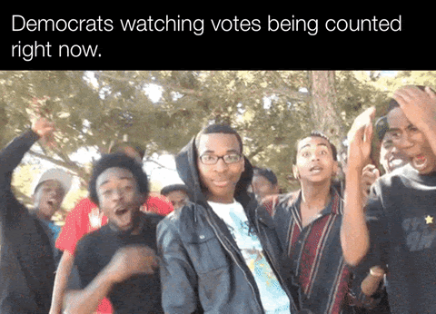 Democrats watching votes being counted right now.