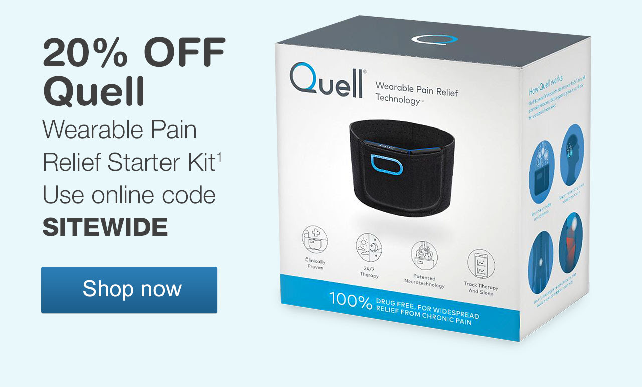 20% OFF Quell Wearable Pain Relief Starter Kit. Use online code SITEWIDE.