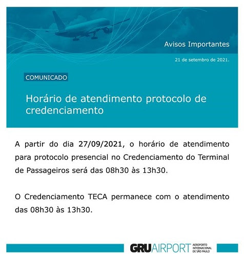 COMUNICADO GRU AIRPORT