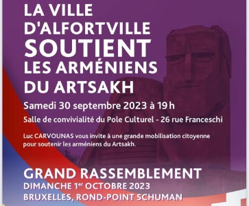 Grand rassemblement pour l'Artsakh à Alfortville