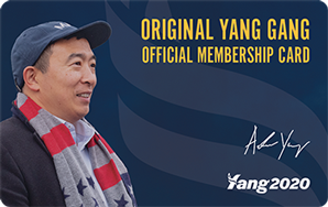 Original Yang Gang Official Membership Card