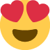 Smiling face with heart-shaped eyes