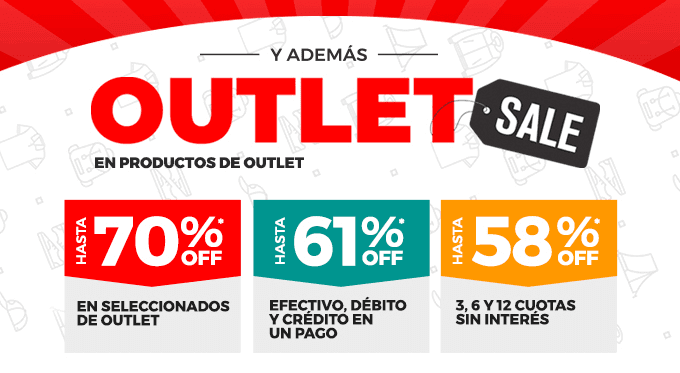 Outlet Sale: Hasta 70% OFF en productos de Outlet