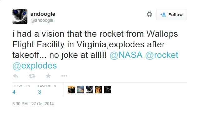 Mind-Blowing Prediction Of Rocket Explosion Tweeted The Day Before Rocket Exploded!