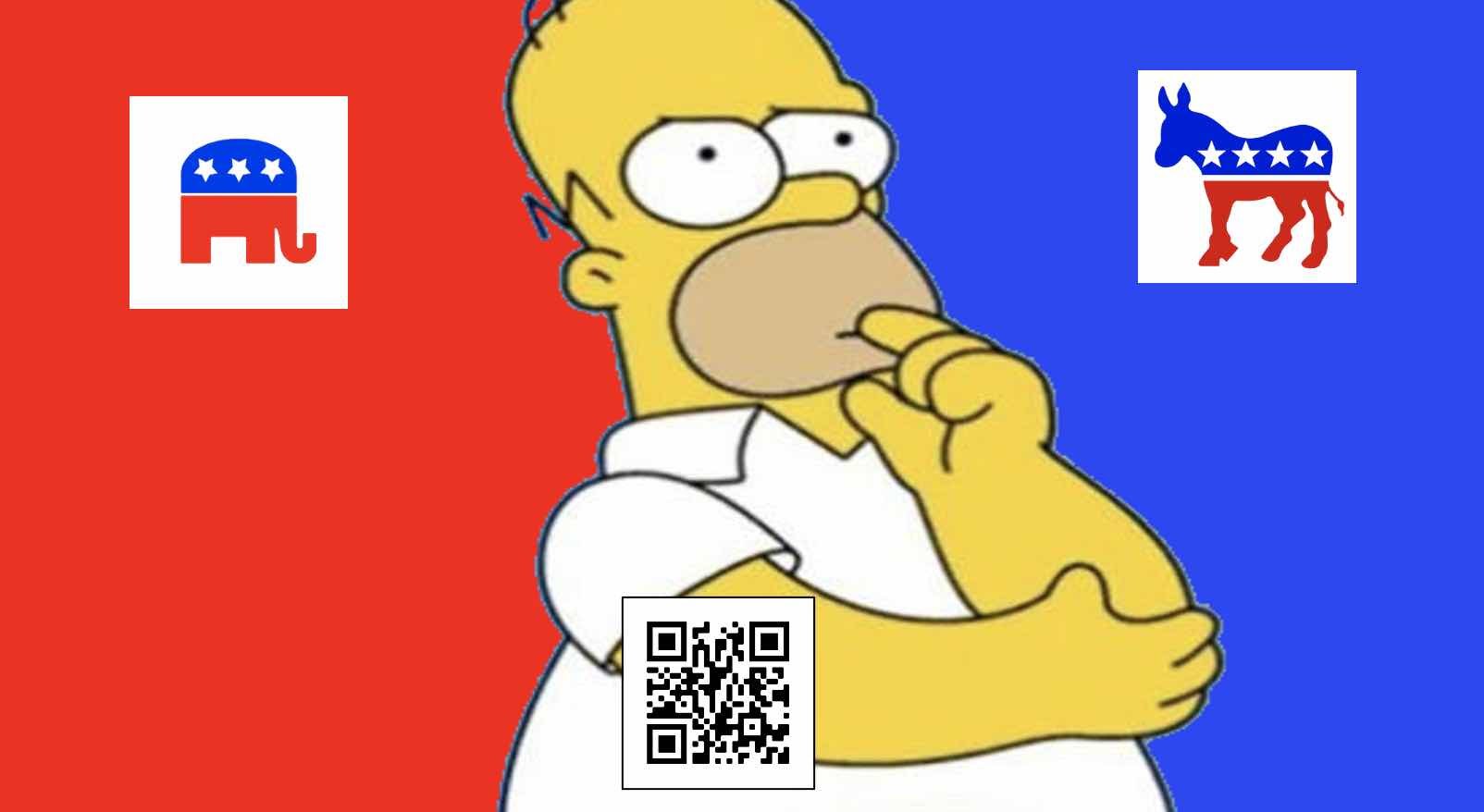 QR Code to Homer's Voting Guide makes it easy to share on social media.