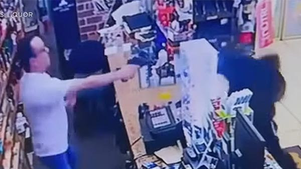Watch: Thug Threatens to Shoot Liquor Store Owner and Runs Off When He Pulls Out His Own Gun