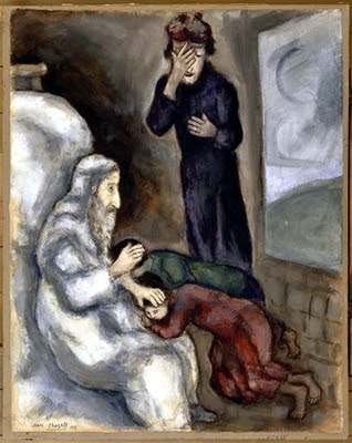 Blessing of Ephraim and
                Manasseh, by Marc Chagall