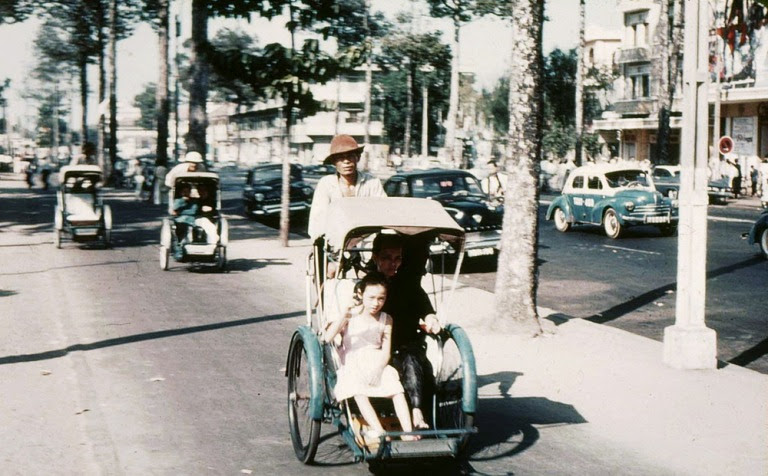 Xích lô Sài Gòn xưa.