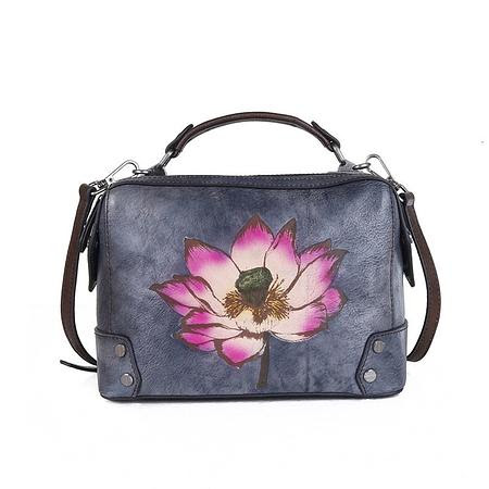100% Vintage Floral Genuine Cowhide Luxury Bag