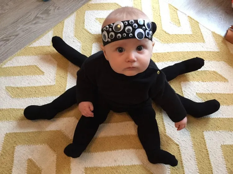 костюм на Хэллоуин, повязка на голову с изображением младенца-паука для девочек и мальчиков