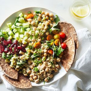 Gena Hamshaw's (Vegan) Deli Bowls With Smashed Chickpea Salad