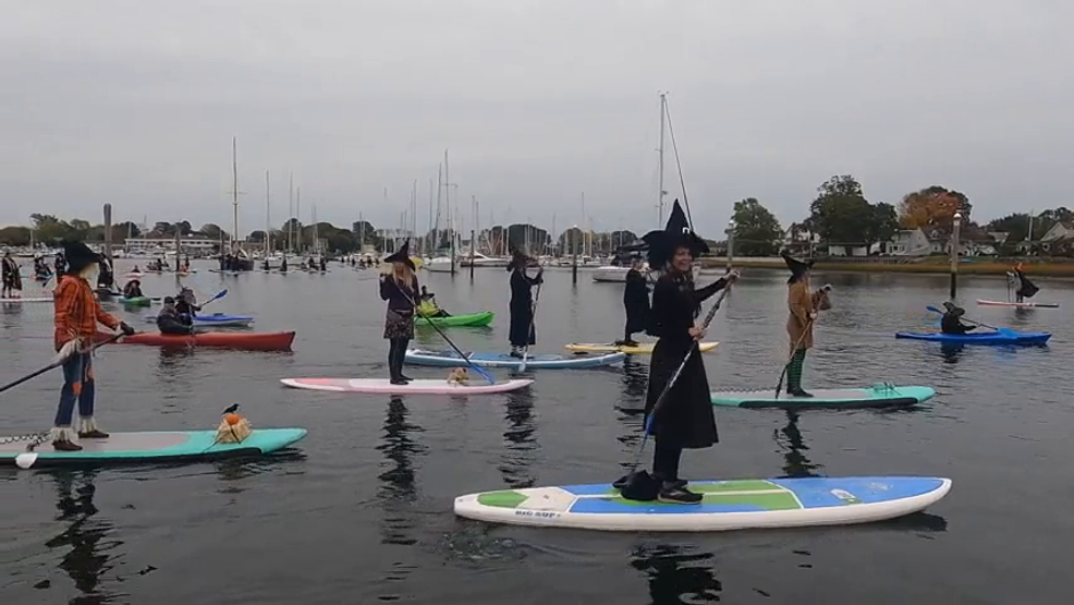  Gallery: Witches swap brooms for paddles across Wickford Harbor