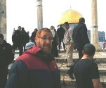 Yehuda Glick (C) on the Temple Mount