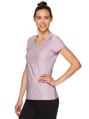 Reebok Women's Fitted Performance Light Weight Reversed Marled Jersey T-Shirt 