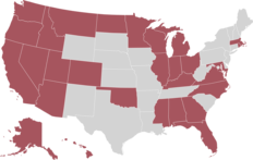 Image depicting US Map of states where vacancies are located