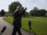 President Donald Trump gives thumbs after speaking with reporters before departing on Marine One on the South Lawn of the White House, Tuesday, June 23, 2020, in Washington. (AP Photo/Alex Brandon)