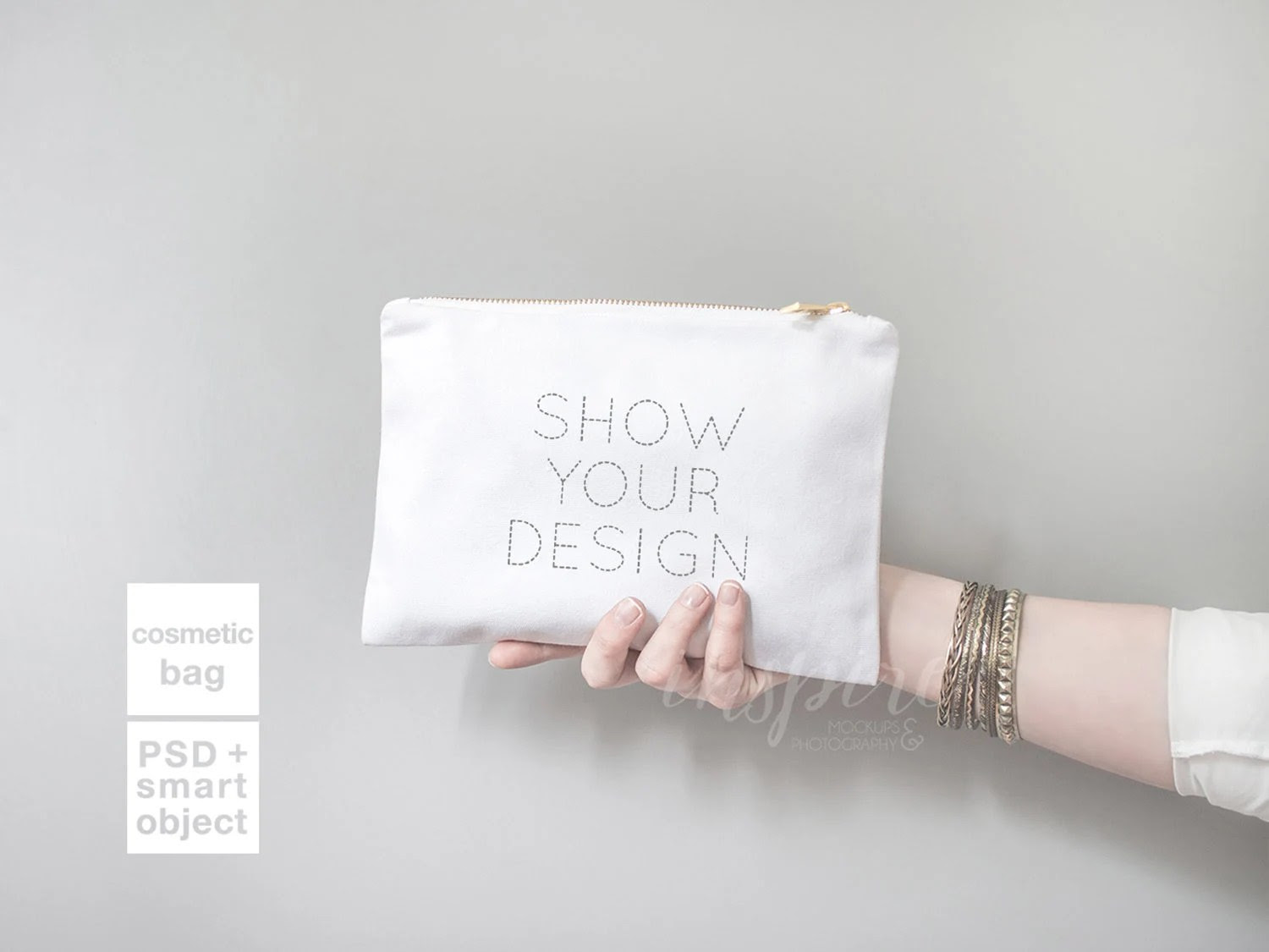 Cosmetic Bag Mockup / Add Your Design / Zippered Canvas Etsy Australia