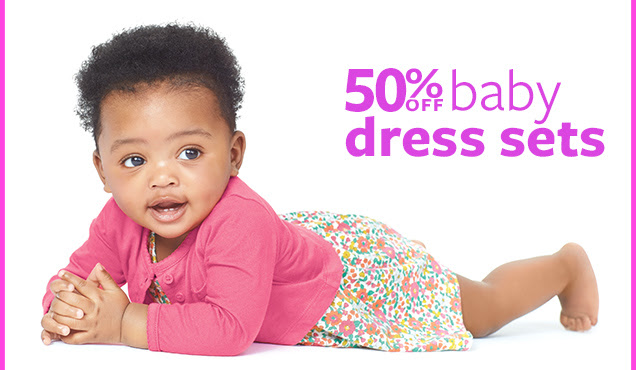 50% off baby dress sets