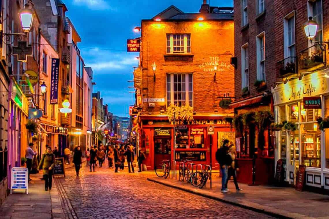 Uma rua em Dublin