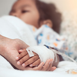 Child in hospital