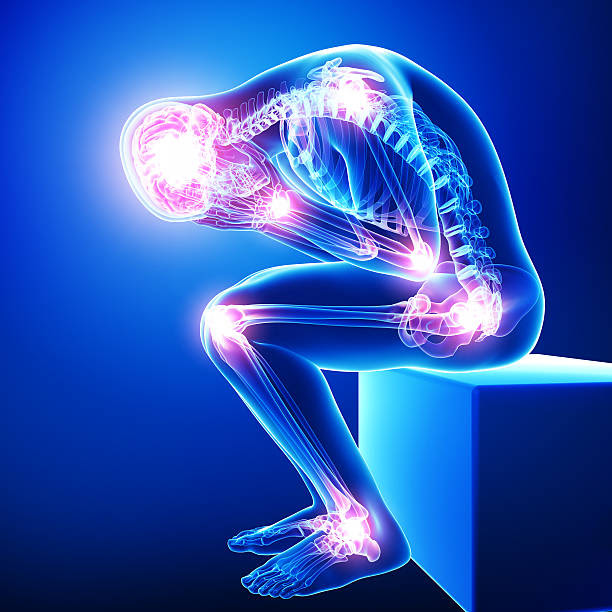 Male All Joints Pain In Blue Stock Photo - Download Image Now - Pain, The  Human Body, Inflammation - iStock