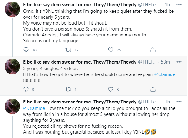 You give the world the impression that you?re kind but beneath the facade is a man that leaves a trail of broken dreams - Temmie Ovwasa calls out Olamide