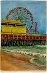 Mixed Media Printmaking: Santa Monica Pier - Posted on Saturday, December 20, 2014 by Belinda Del Pesco