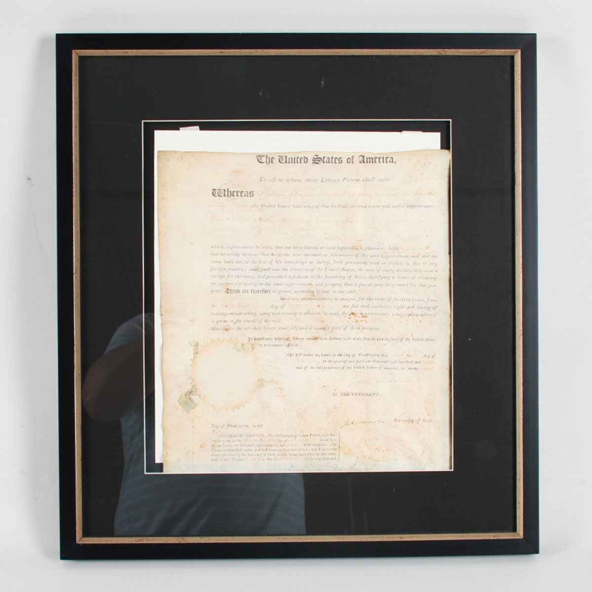1815 James Madison, James Monroe & Richard Rush Signed Patent Document - COA JSA & PSA/DNA