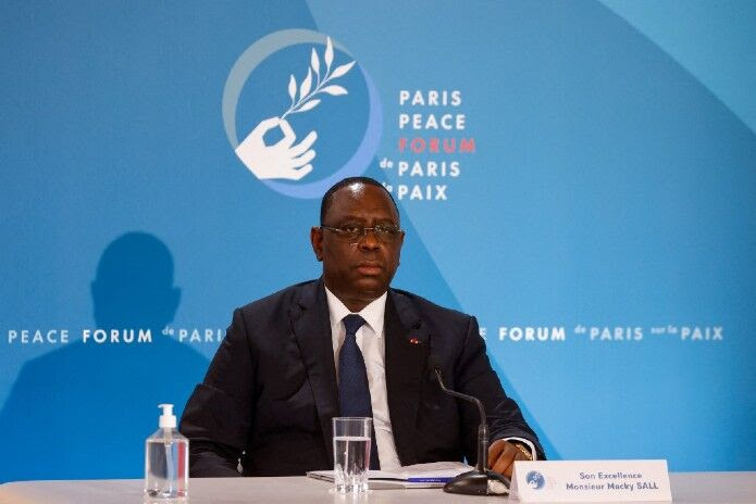 Macky Sall, lors du Forum de Paris sur la Paix, le 12 novembre 2020. | Ludovic Marin / AFP / POOL