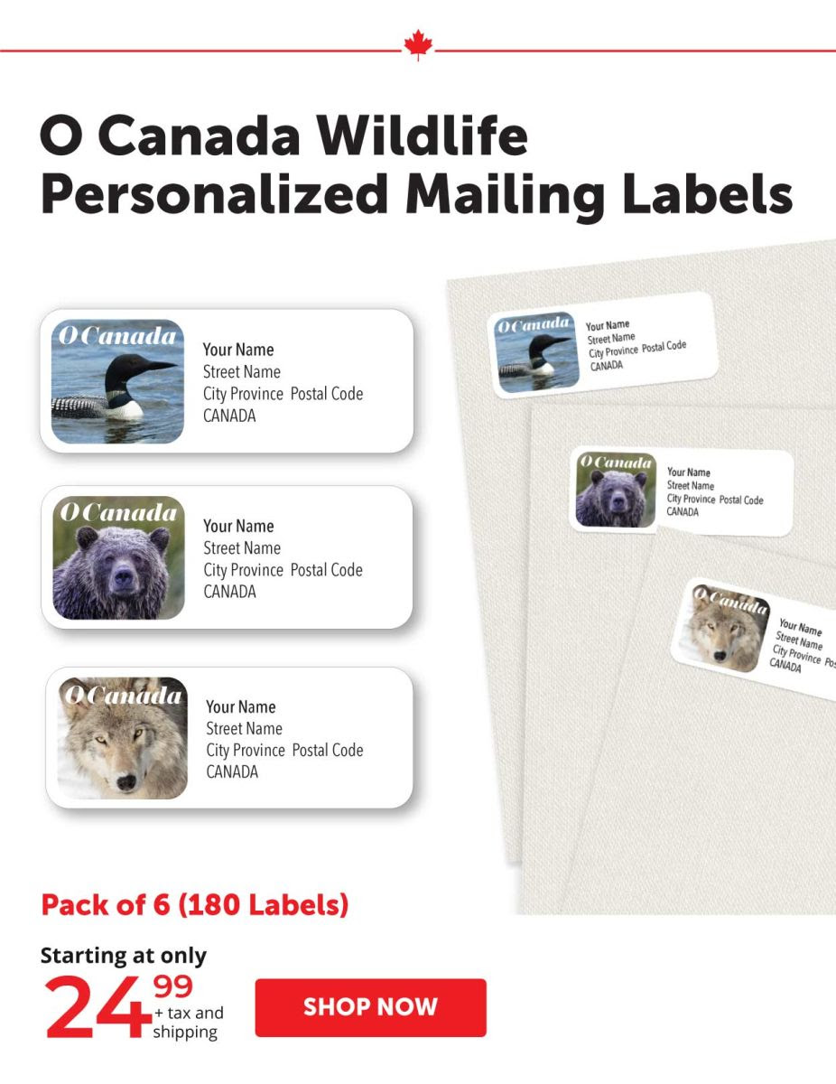 Celebrating Canada Personalized Mailing Labels