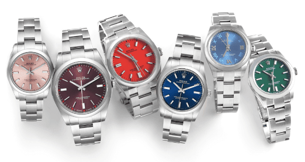 A bevy of Rolex Oyster Perpetual watches