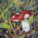 Oil Painting: Red Mushroom - Posted on Thursday, December 25, 2014 by Deb Anderson