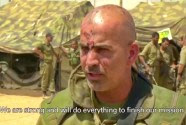 Wounded Golani commander returns to his troops on July 22, 2014.