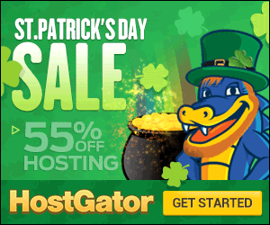 HostGator St. Patrick's Day Sale - 55% off Hosting!