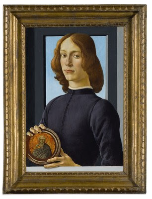 Botticelli, Portrait of a young man holding a roundel, $92,184,000 at Sotheby’s New York, January 28, 2021