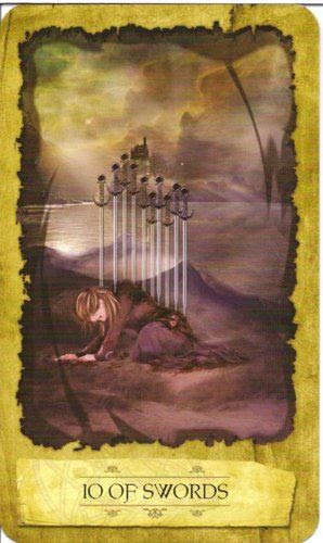 Image result for 10 of swords mystic dreamer tarot