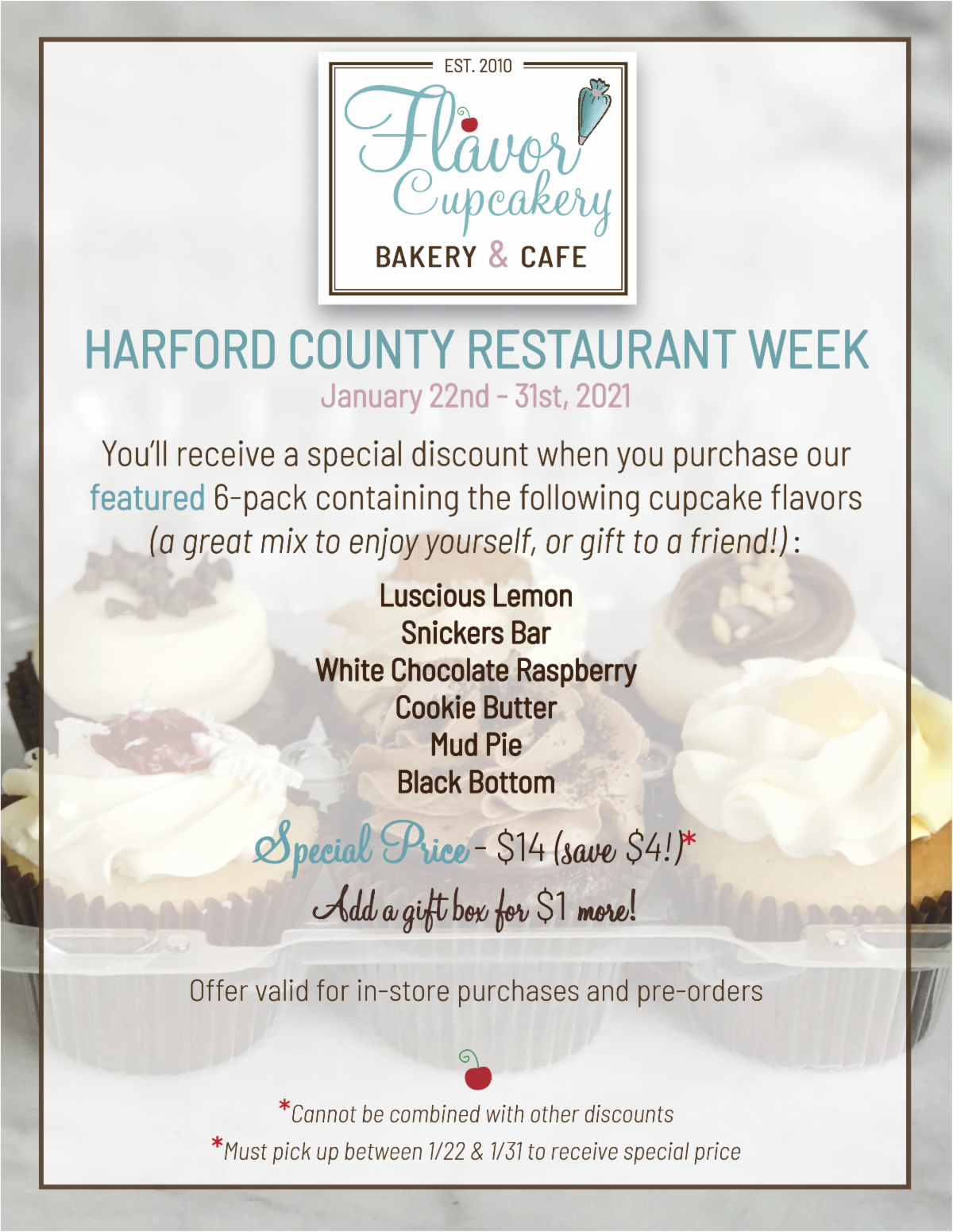 Special Offer for Harford County Restaurant Week