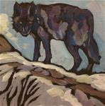 Black Wolf Standing - Posted on Friday, January 2, 2015 by Kat Corrigan