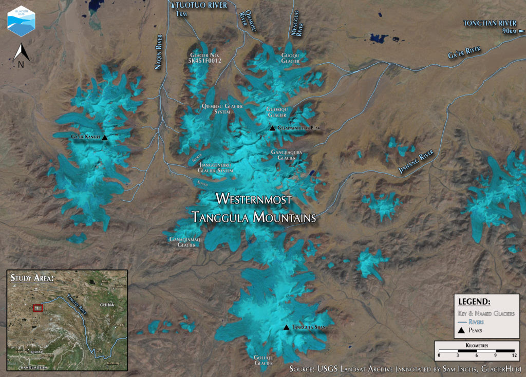 The official source region of the Yangtze River (Source: USGS Landsat Archives)