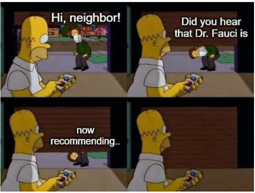 simpsons hi neighbor did you hear dr fauci now recommending
