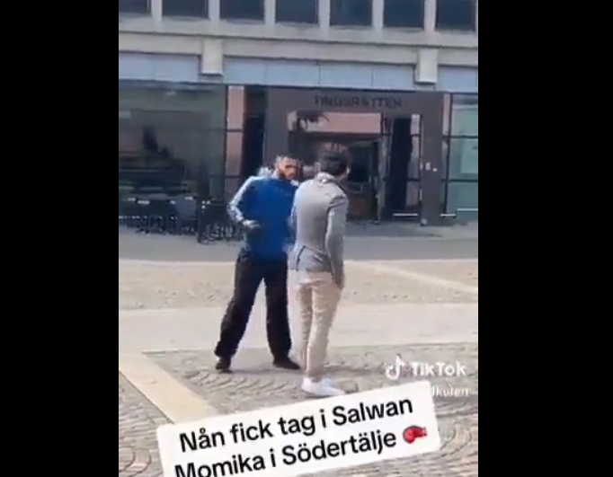 فيديو للحظة اعتداء ملاكم على العراقي الملحد حارق القرأن في ستوكهولم