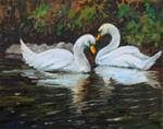 Winter Swans - Posted on Monday, February 16, 2015 by Hilary J England