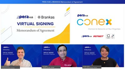 Virtual signing ceremony between Brankas and PERA HUB Virtual signing ceremony between Brankas and PERA HUB