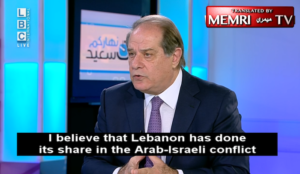 Former Lebanese Minister Sejaan Azzi: We Don’t Want War with Israel