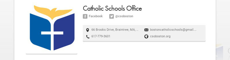 Catholic Schools Office
Facebook
@csoboston
66 Brooks Drive, Braintree, MA, USA...