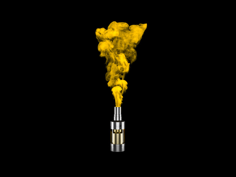 imagen de un cigarrillo electrónico expeliendo vapor