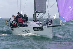 J/88 sailing J.P. Morgan Round Island Race- Isle of Wight, England